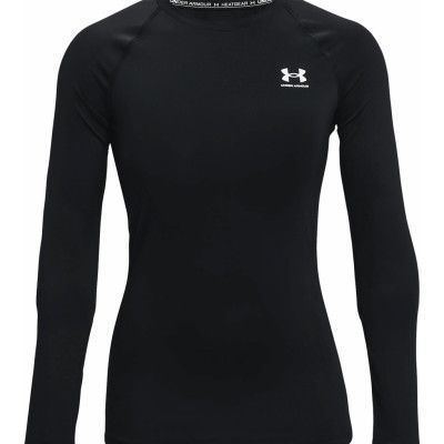 Under Armour Women's HeatGear Compression Long Sleeve Black/White