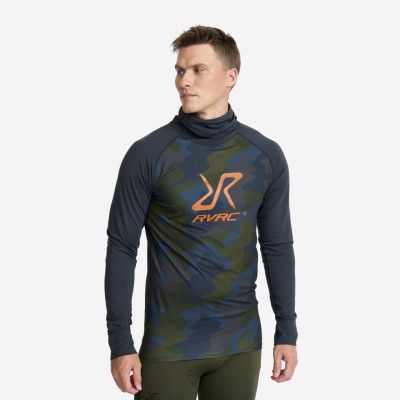 Uphill Balaclava Top - Herr - Blueberry/Forest Night Landscape, Storlek:4XL - Underställ