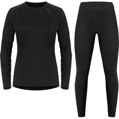 Urberg Women's Base Layer Set Black Beauty Solid