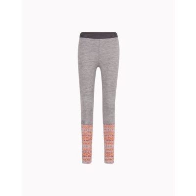 Varg W Blanktjärn MerinoWool Base Layer Pant Winter Grey Wtih Orange And Rose