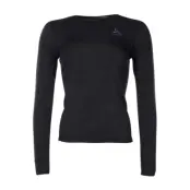 W Bl Top Cn L/S Active Warm Ec, Black, L,  Underställströjor