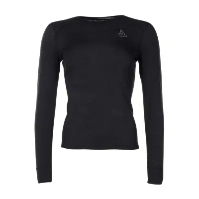 W Bl Top Cn L/S Active Warm Ec, Black, L,  Underställströjor