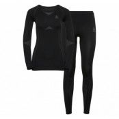 W Set Long Performance Evoluti, Black - Odlo Graphite Grey, Xs, Underställs-Set
