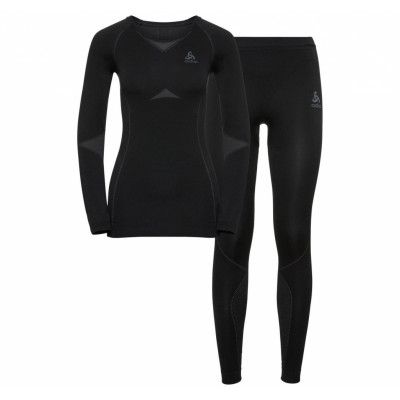 W Set Long Performance Evoluti, Black - Odlo Graphite Grey, Xxl,  Underställs-Set