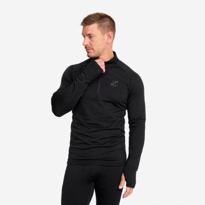 Waffle Half-zip Baselayer Top Herr Black, Storlek:XL