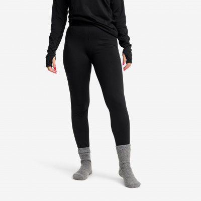 Waffle Baselayer Pants Dam Black, Storlek:S