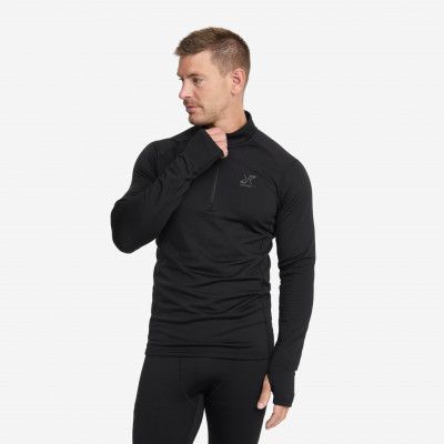 Waffle Half-zip Baselayer Top Herr Black, Storlek:4XL