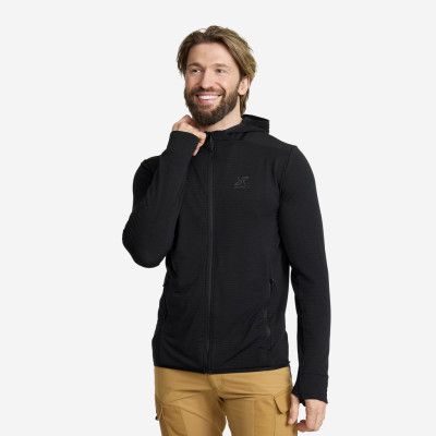 Waffle Hoodie - Herr - Black, Storlek:L - Herr>Tröjor>Hoodies