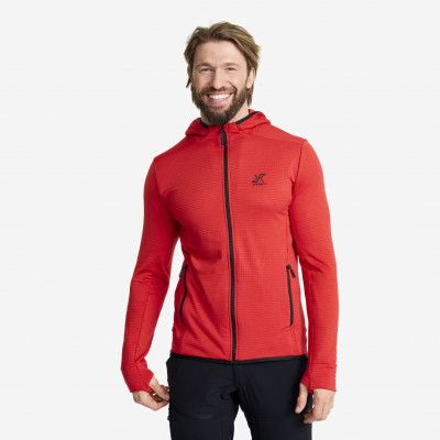 Waffle Hoodie - Herr - Mars Red, Storlek:XL - Herr>Tröjor>Fleece&Mellanlager