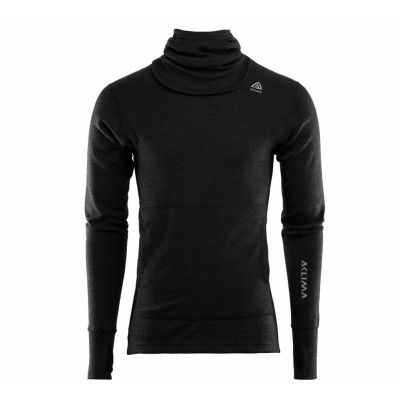 Warmwool Hood Sweater, Man, Jet Black, M,  Aclima