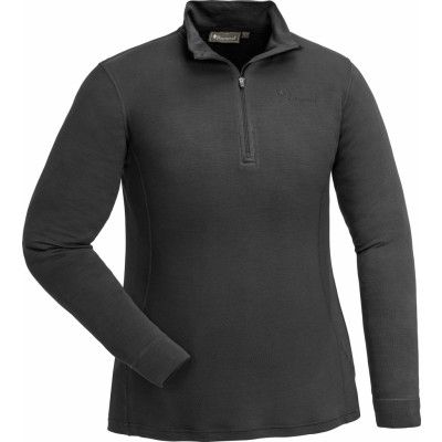 Pinewood Women's Abisko Merino Base Layer Half Zip Smoke Black