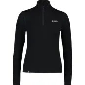 Women's Cascade Merino Base Layer 1/4 Zip Long Sleeve Black