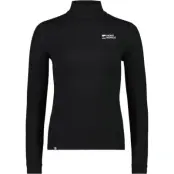 Women's Cascade Merino Base Layer Mock Neck Long Sleeve Black