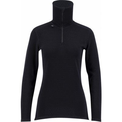 Ulvang Women's Comfort 200 Turtle Neck With Zip Black/Black