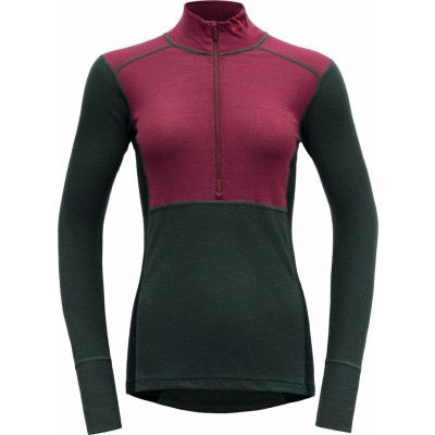 Devold Women's Lauparen Merino 190 Zip Neck Beetroot/Woods/Ink