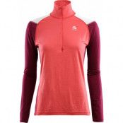 Aclima Women's LightWool Reinforced Mockneck Baked Apple/Zinfandel/Nature