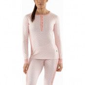 Women's Long Sleeve Jumper Buttons Soft Pink