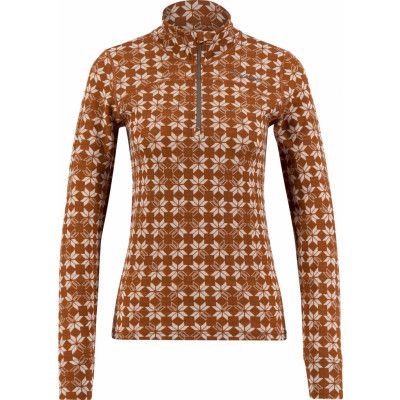 Ulvang Women's Maristua Turtle Neck With Zip Bombay Brown/Vanilla