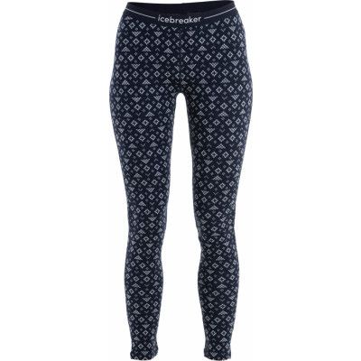 Icebreaker Women's Mer 260 Vertex Leggings First Snow Midnight Navy/Snow