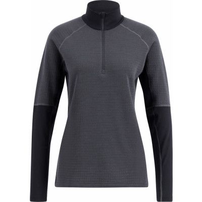 Lundhags Women's Prime Merino Half Zip Charcoal/Black