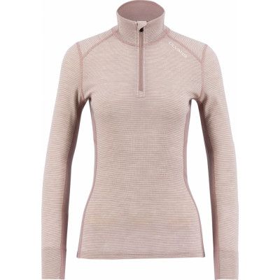 Women's Rav 100% Turtle Neck With Zip Woodrose/Vanilla