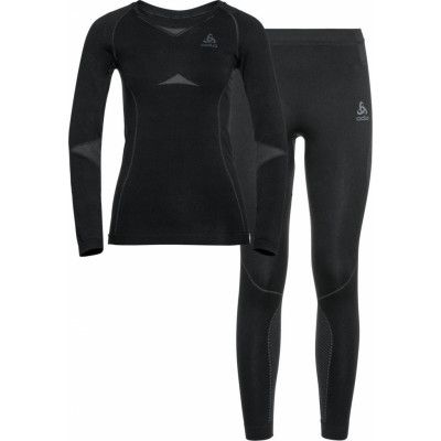 Odlo Women's Set Long Fundamentals Performance Warm Black/Graphite Grey