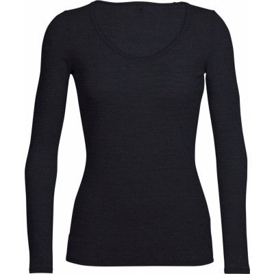Icebreaker Women's Siren Long Sleeve Sweetheart Black
