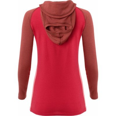 Aclima Women's WarmWool Hoodsweater V2 Spiced Apple/Jester Red/Spiced Coral