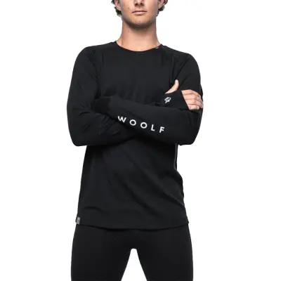 Woolf Merino M's Svarthetta Performance Ls Black
