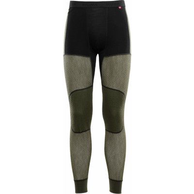 Aclima Men's WoolNet Hybrid Longs Jet Black/Olive Night/Dill