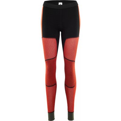 Aclima Women's WoolNet Hybrid Longs Jet Black/Poinciana/Capulet Olive