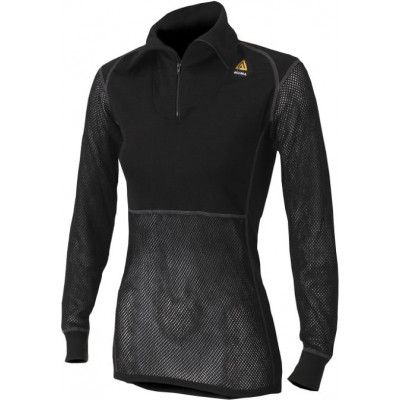 Aclima WoolNet Polo With Zip Woman Jet Black