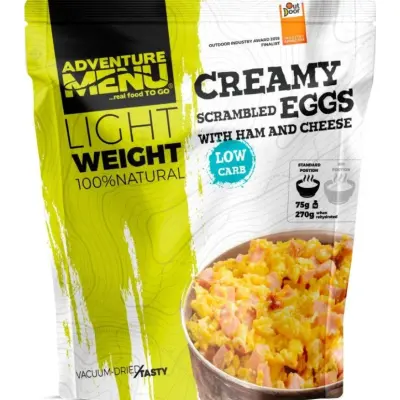 Adventure Menu Creamy Scrambled Eggs With Ham and Cheese Big Portion Nocolour