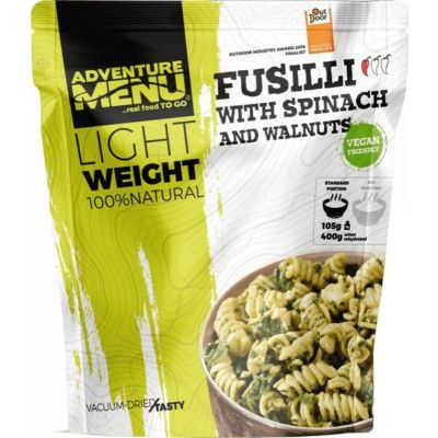Adventure Menu Fusilli with Spinach and Walnuts Nocolour