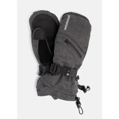 St. Anton Ski Mitten, Charcoal Melange, S,  Skidhandskar