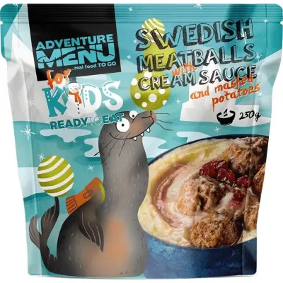 Adventure Menu Swedish Meatballs with Cream Sauce and Mashed Potatoes 250g Nocolour
