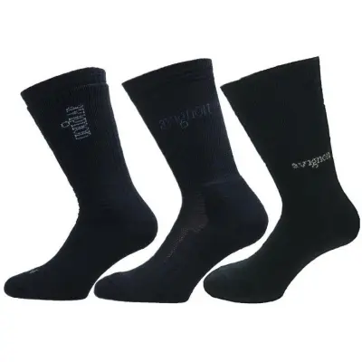 Avignon Thick&Terry&Liner Merinowool Socks 3-pack Black