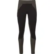 Bergans Women's Fløyen Winter Tights Dark Green Mud/Black