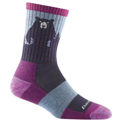 Darn Tough Bear Town Micro Crew Light Cushion Purple - S