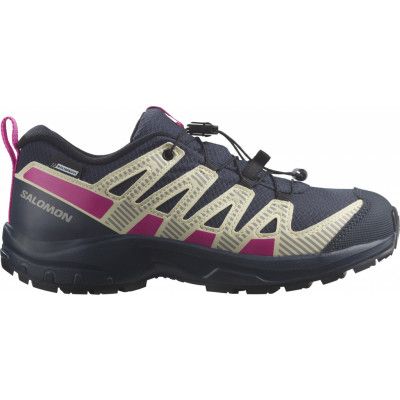 Salomon Juniors' XA Pro V8 Climasalomon™ Waterproof India Ink/Transparent Yellow/Pink