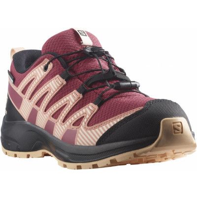 Salomon Juniors' XA Pro V8 CSWP Earth Red/Black/Almond Cream