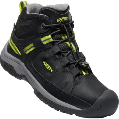 Keen Footwear Junior Targhee Mid Waterproof Black/Steel Grey