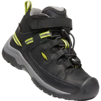 Keen Footwear Kids Targhee Mid Waterproof Black/Steel Grey