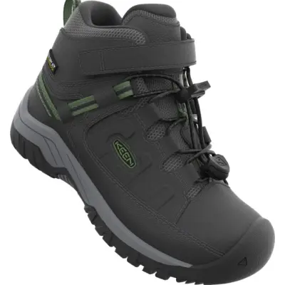 Keen Footwear Kids Targhee Mid WP Black-Campsite