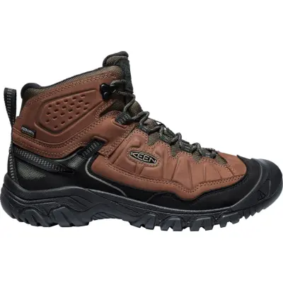 Keen Men's Targhee IV Waterproof Mid-Bison-Black Bison-black