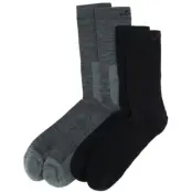 Lundhags Merino Trekking Sock Combo Mid Grey Melange/Black