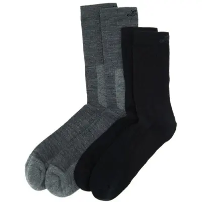 Lundhags Merino Trekking Sock Combo Mid Grey Melange/Black