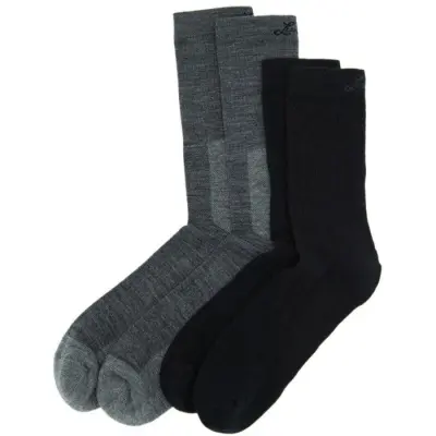 Lundhags Merino Trekking Sock Combo Mid Grey Melange/Black