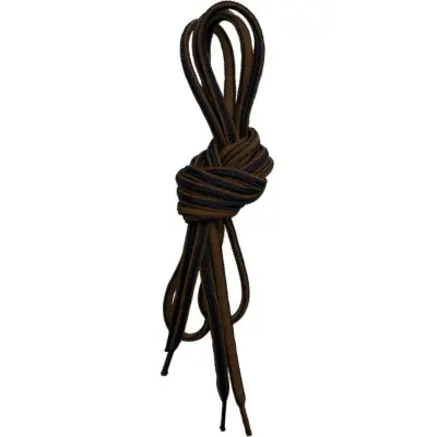 Lundhags Round Shoe Laces 150cm Black/Brown