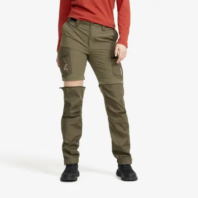 Rambler Lightweight Zip-off Pants Dam Light Moss Gray, Storlek:XS